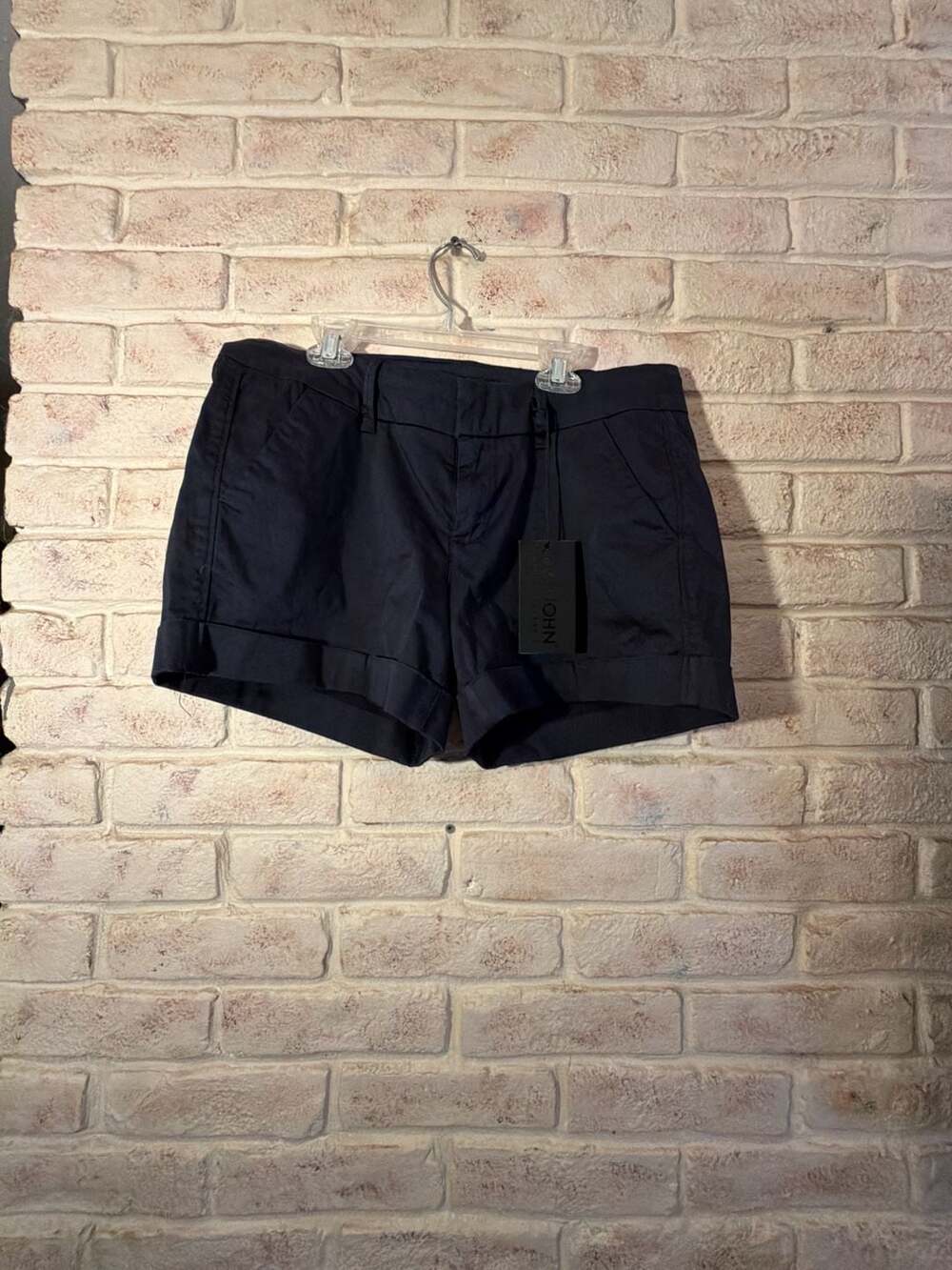 Dear John American Classic Navy Blue Cuffed Tailored Shorts Size 30
